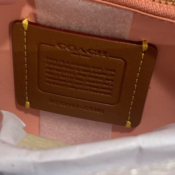 Coach Pink and Brown Leather Crossbody Bag - Picture 4 of 9